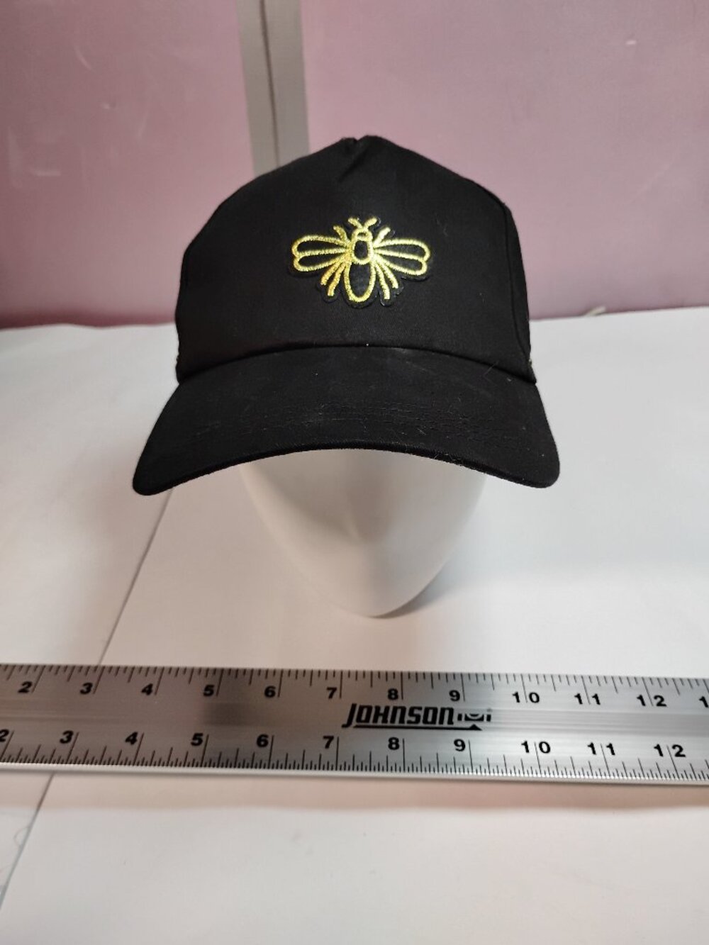 Black Gold Bee Beehive Aesthetic Embroidered Strapback Hat Adjustable Cap